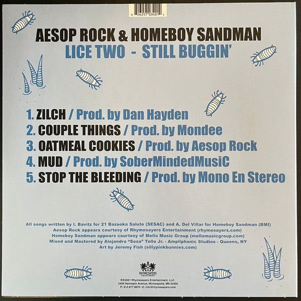 Aesop Rock & Homeboy Sandman - Lice Two - Still Buggin' | Mint (M) Mint (M)-