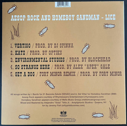 Aesop Rock & Homeboy Sandman - Lice | Mint (M) Mint (M)-