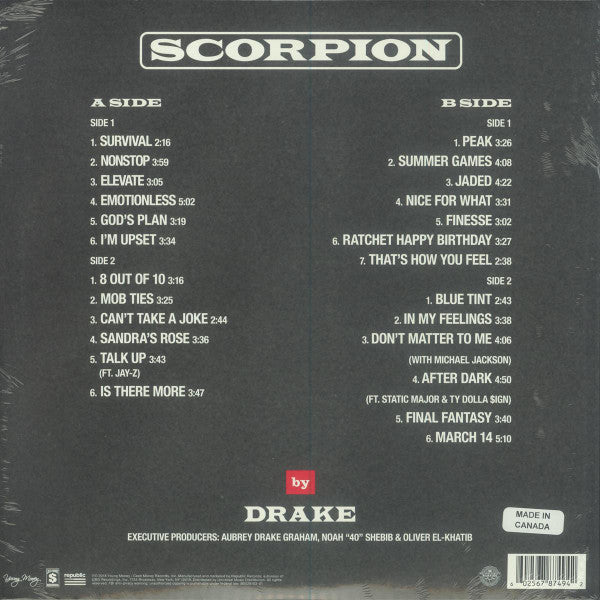 Drake Scorpion 2xLP Mint (M) Mint (M)-