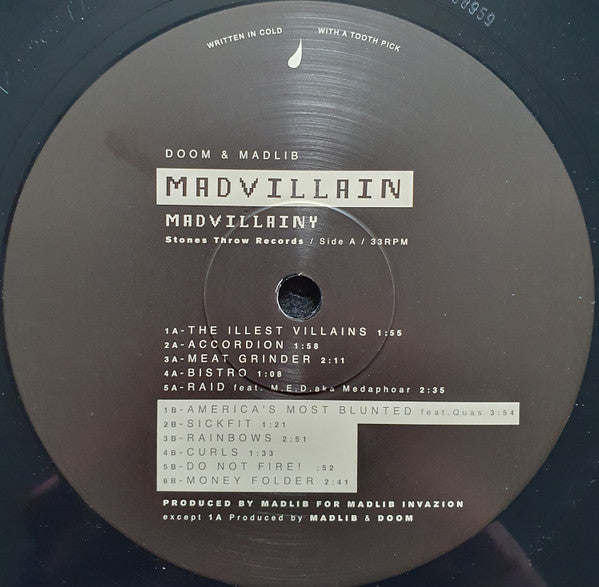 Madvillain (MF DOOM + Madlib) - Madvillainy (2xVINYL) | Mint (M) Mint (M)-