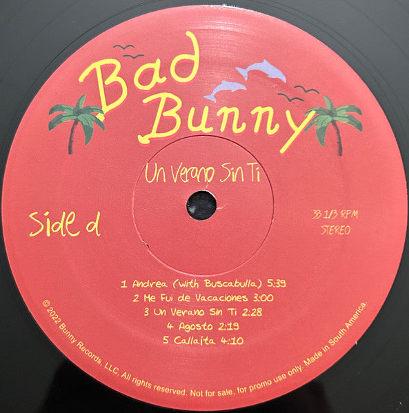 Bad Bunny - Un Verano Sin Ti (PROMO 2xVINYL) |-