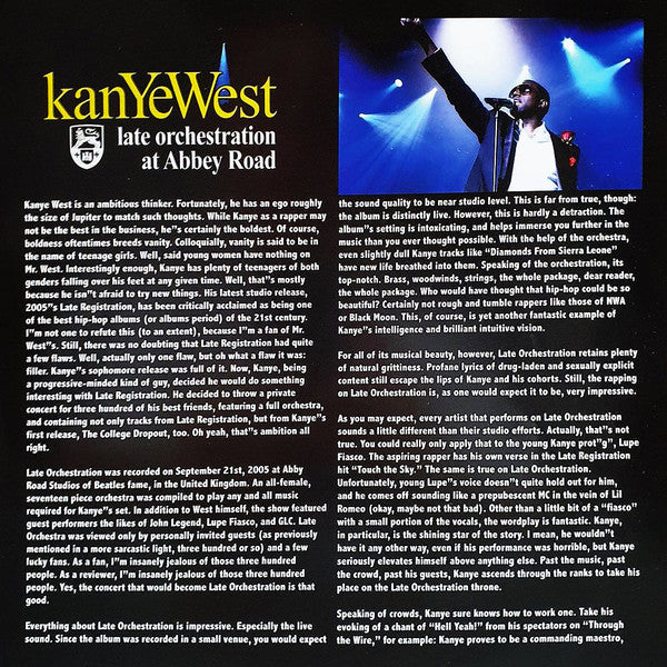 Kanye West - Late Orchestration | Mint (M) Mint (M)-