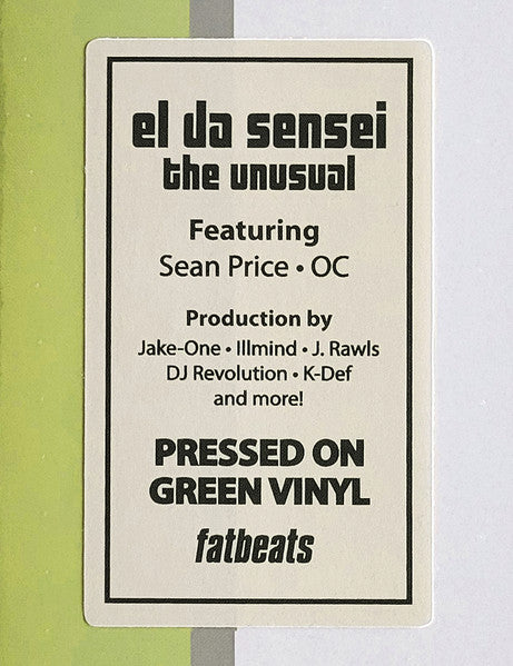 El Da Sensei - The Unusual (GREEN VINYL) |-