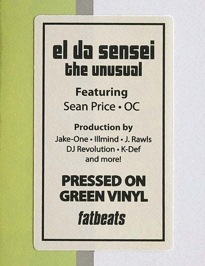 El Da Sensei - The Unusual (GREEN VINYL) |-