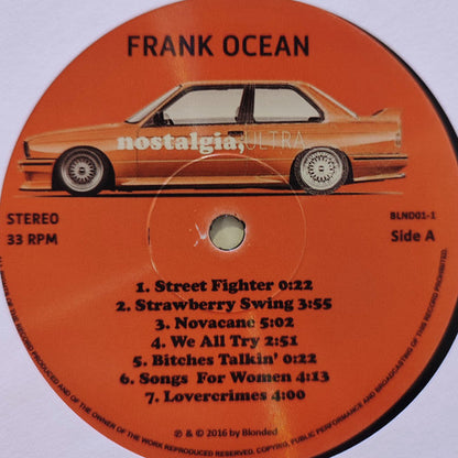 Frank Ocean - nostalgia, ULTRA. (VINYL - PROMO) | Mint (M) Mint (M)-