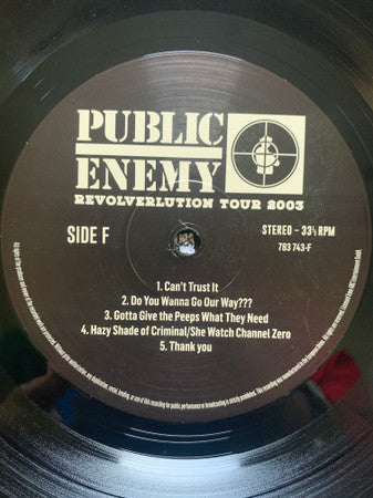 Public Enemy - Revolverlution Tour 2003 (3xVINYL) | Mint (M) Mint (M)-