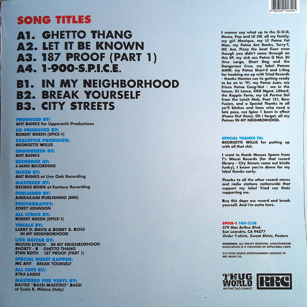 Spice 1 - Let It Be Known (VINYL LP) | NEW-