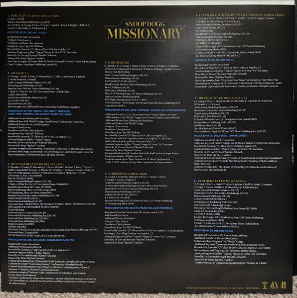 Snoop Dogg - Missionary (VINYL) | Mint (M) Excellent+ (EX+)-