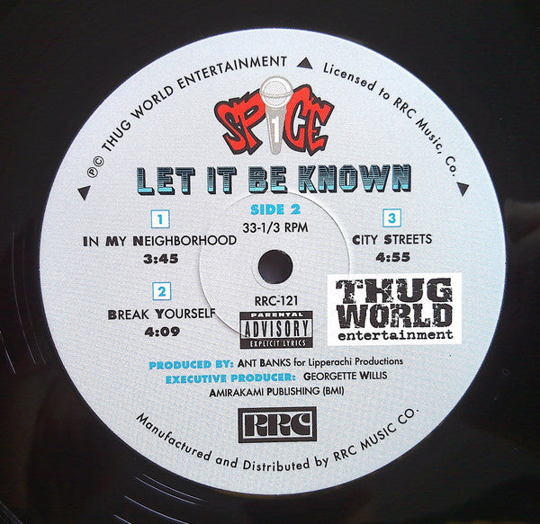 Spice 1 - Let It Be Known (VINYL LP) | NEW-