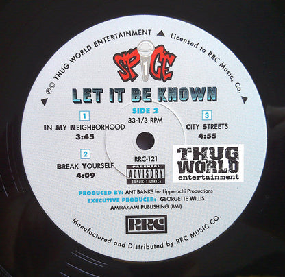 Spice 1 - Let It Be Known (VINYL LP) | NEW-