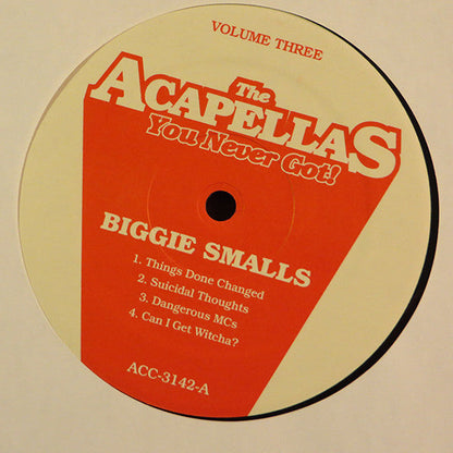 The Acapellas You Never Got! Volume Three (12" VINYL) | Mint (M)-