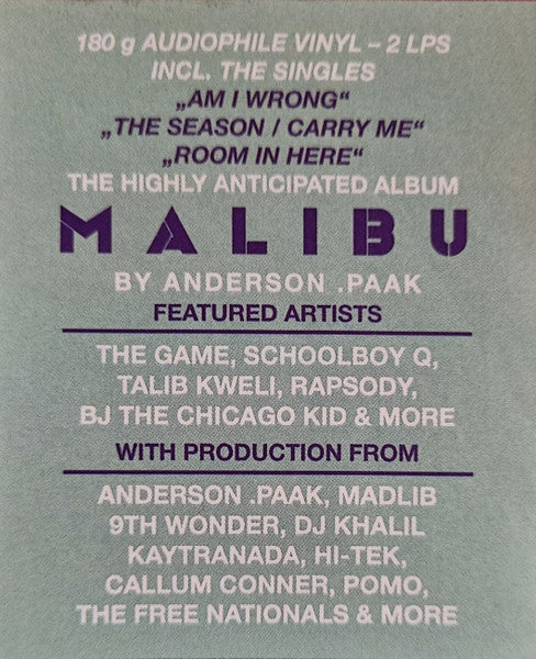 Malibu (VINYL - IMPORT) | Mint (M) Mint (M)-