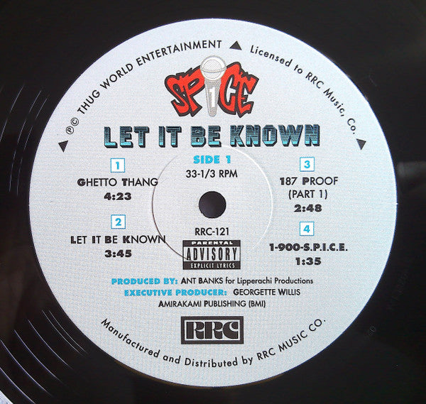 Spice 1 - Let It Be Known (VINYL LP) | NEW-