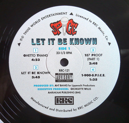 Spice 1 - Let It Be Known (VINYL LP) | NEW-