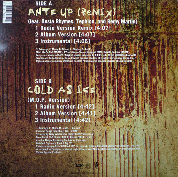 M.O.P. - Ante Up (Remix)(VINYL 12" LOUD 1984-1 2001) | Excellent+ (EX+) Near Mint (NM)-