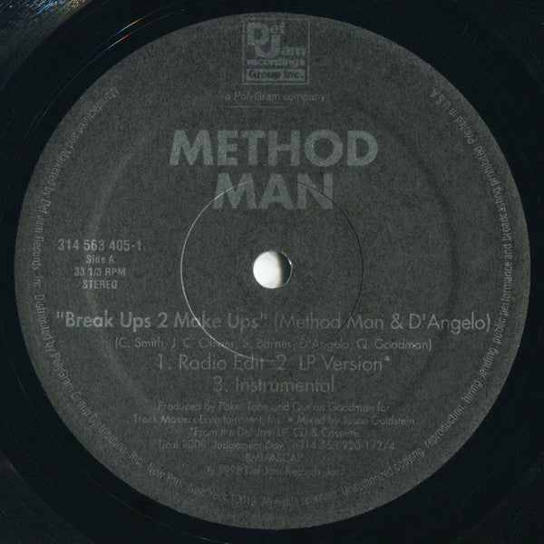 Method Man - Break Ups 2 Make Ups | Near Mint (NM) Near Mint (NM)-