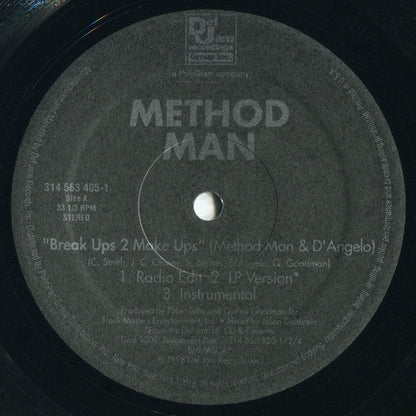 Method Man - Break Ups 2 Make Ups | Near Mint (NM) Near Mint (NM)-