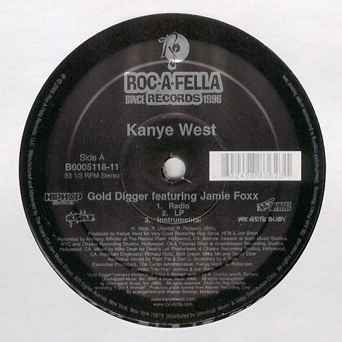 Kanye West - Gold Digger (VINYL 12" ROC-A-FELLA B0005118-11 2005) | Near Mint (NM or M-) Near Mint (NM)-