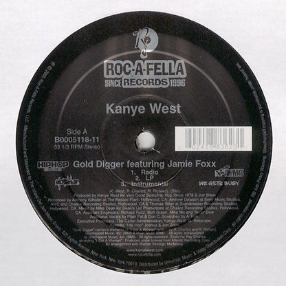 Kanye West - Gold Digger (VINYL 12" ROC-A-FELLA B0005118-11 2005) | Near Mint (NM or M-) Near Mint (NM)-
