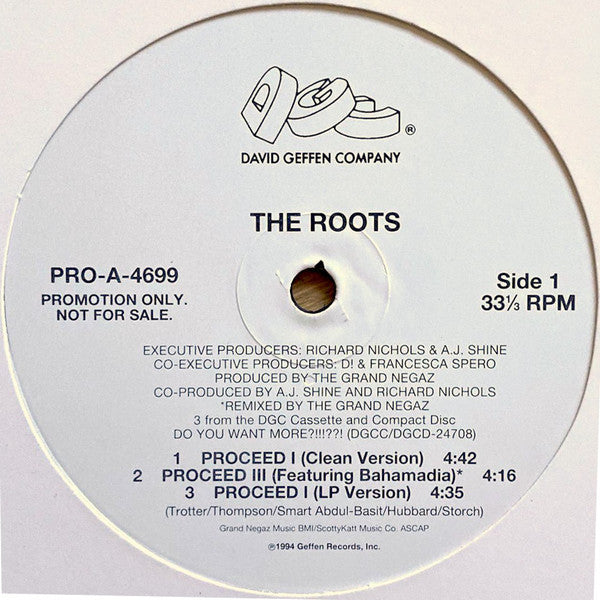 The Roots - Proceed (Pts 1&3) | Near Mint (NM) Excellent (EX)-