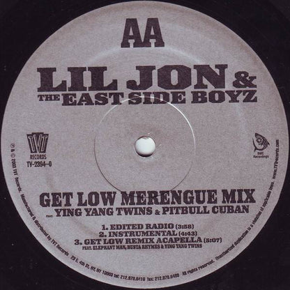 Lil' Jon & The East Side Boyz - Get Low (Remix) (12" VINYL) | Near Mint (NM) Near Mint (NM)-