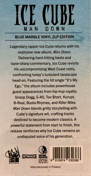 Ice Cube - Man Down (BLUE MARBLE VINYL 2xLP LENCH MOB 9010974030386 2025) | Near Mint (NM or M-) Near Mint (NM)-