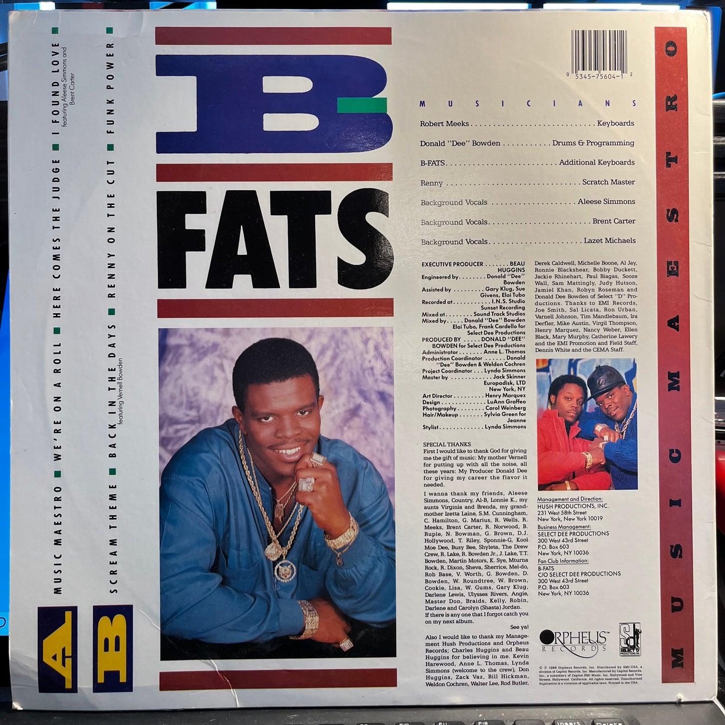 B-Fats - Music Maestro | Near Mint (NM) Excellent (EX)-