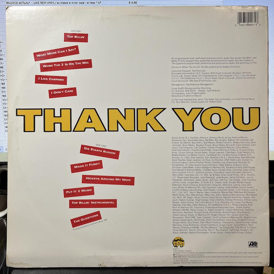 Audio Two - What More Can I Say? (VINYL) | Near Mint (NM) Excellent+ (EX+)-