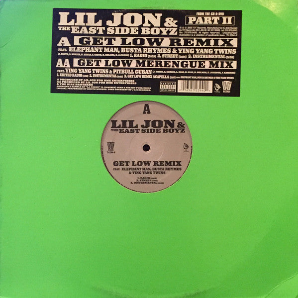 Lil' Jon & The East Side Boyz - Get Low (Remix) (12" VINYL) | Near Mint (NM) Near Mint (NM)-