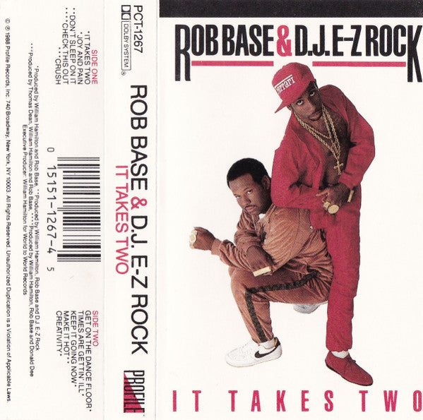 Rob Base & DJ E-Z Rock - It Takes Two *CASSETTE* | Near Mint (NM) Near Mint (NM)-