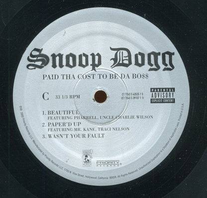 Snoop Dogg - Paid Tha Cost To Be Da Bo$ (VINYL 3xLP DOGGY STYLE 7243 5 39157 1 1 2002) | USED Near Mint (NM or M-) Excellent (EX)-