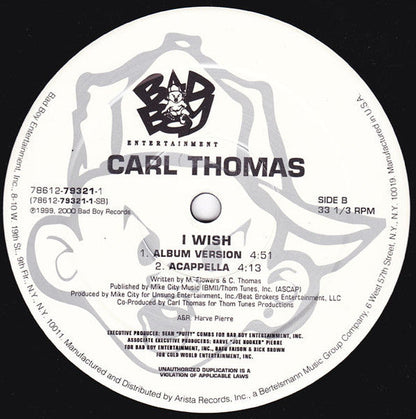 Carl Thomas - I Wish (VINYL) | Near Mint (NM) Near Mint (NM)-