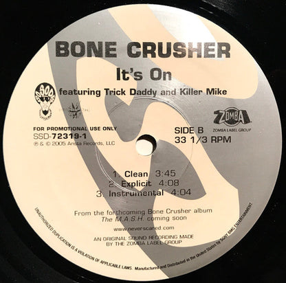 Bone Crusher (2) - Wood Grippin' (VINYL) | Near Mint (NM) Excellent+ (EX+)-