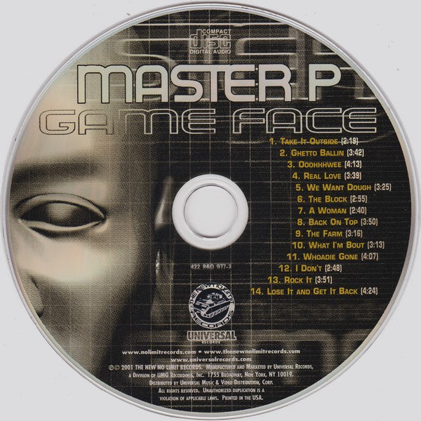 Master P - Game Face (CD) | Near Mint (NM) Near Mint (NM)-