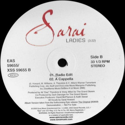 Sarai - Ladies | Near Mint (NM) Generic-