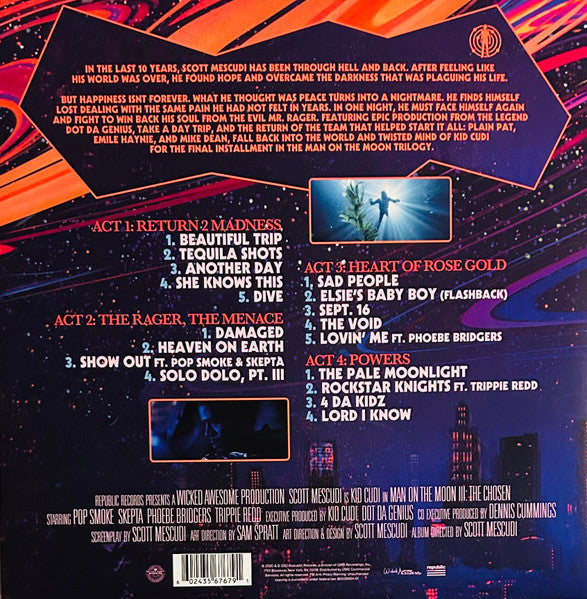 Kid Cudi - Man On The Moon III: The Chosen (TRANSLUCENT SEA BLUE 2xVINYL) | Near Mint (NM) Near Mint (NM)-