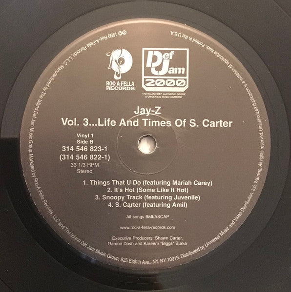 Jay-Z - Vol. 3... Life And Times Of S. Carter (VINYL LP *RECORD 1 ONLY* DEF JAM 2000 314 546 822-1 1999) | Very Good Plus (VG+) Generic-
