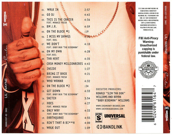 Lil Wayne - Tha Carter (CD) | Very Good Plus (VG+) Excellent (EX)-
