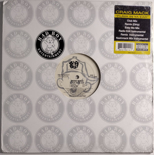 Craig Mack - Flava In Ya Ear (VINYL 12" BAD BOY ENTERTAINMENT 78612-79010-1 2003) | USED Very Good Plus (VG+) Near Mint (NM)-