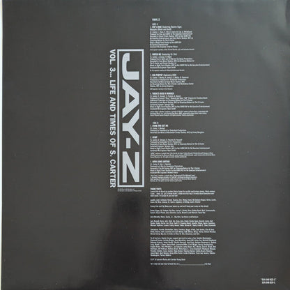 Jay-Z - Vol. 3... Life And Times Of S. Carter (VINYL LP *RECORD 1 ONLY* DEF JAM 2000 314 546 822-1 1999) | Very Good Plus (VG+) Generic-