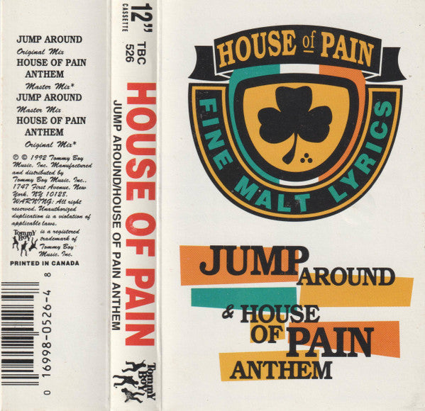 House Of Pain - Jump Around & House Of Pain Anthem (CASSETTE) | Very Good (VG) Very Good Plus (VG+)-