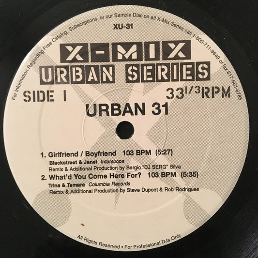 Various - X-Mix Urban Series 31 (VINYL 12") | Near Mint (NM or M-) Near Mint (NM)-