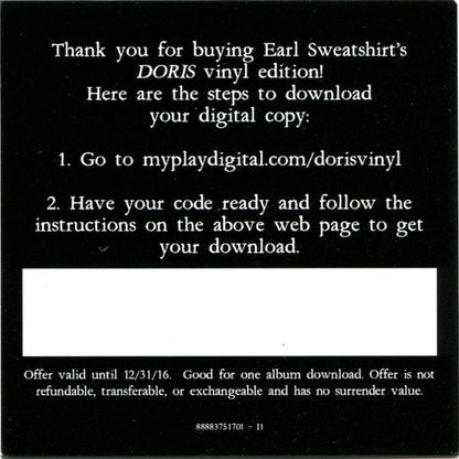 Earl Sweatshirt - Doris | Mint (M) Mint (M)-