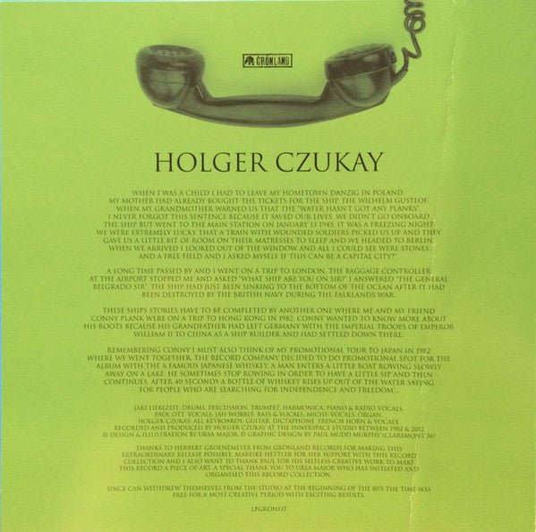 Holger Czukay - Der Osten Ist Rot / Rome Remains Rome | Mint (M) Mint (M)-