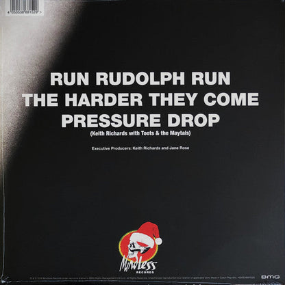 Keith Richards - Run Rudolph Run / The Harder They Come / Pressure Drop (Red & Black Splatter Vinyl 12") | Mint (M) Mint (M)-