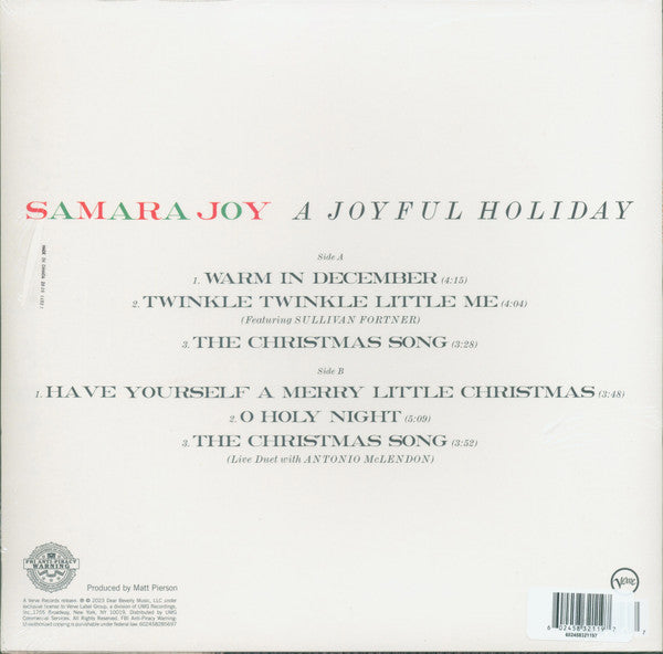 Samara Joy - A Joyful Holiday (COLOR VINYL) | Mint (M) Mint (M)-