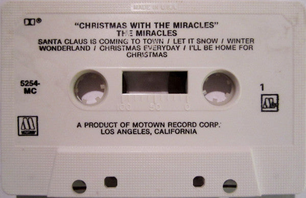 The Miracles - Christmas With The Miracles (CASSETTE) | Excellent+ (EX+) Near Mint (NM)-