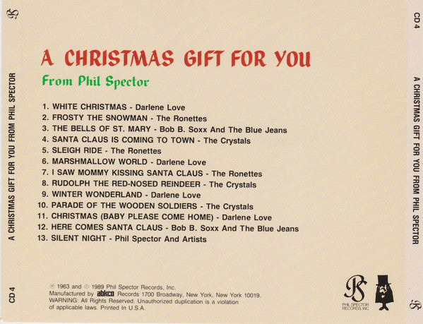 A Christmas Gift For You From Phil Spector (CD) | Excellent (EX) Excellent+ (EX+)-