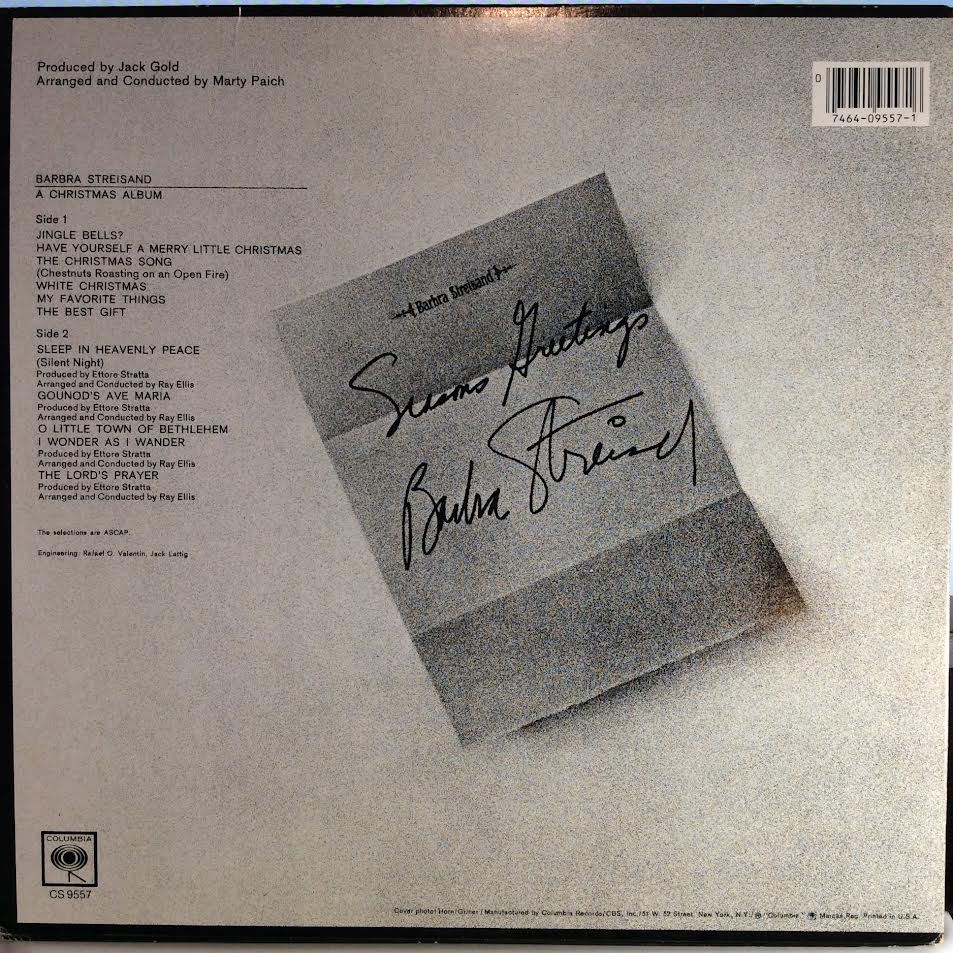 Barbra Streisand - A Christmas Album (VINYL) | Near Mint- (NM-) Excellent+ (EX+)-