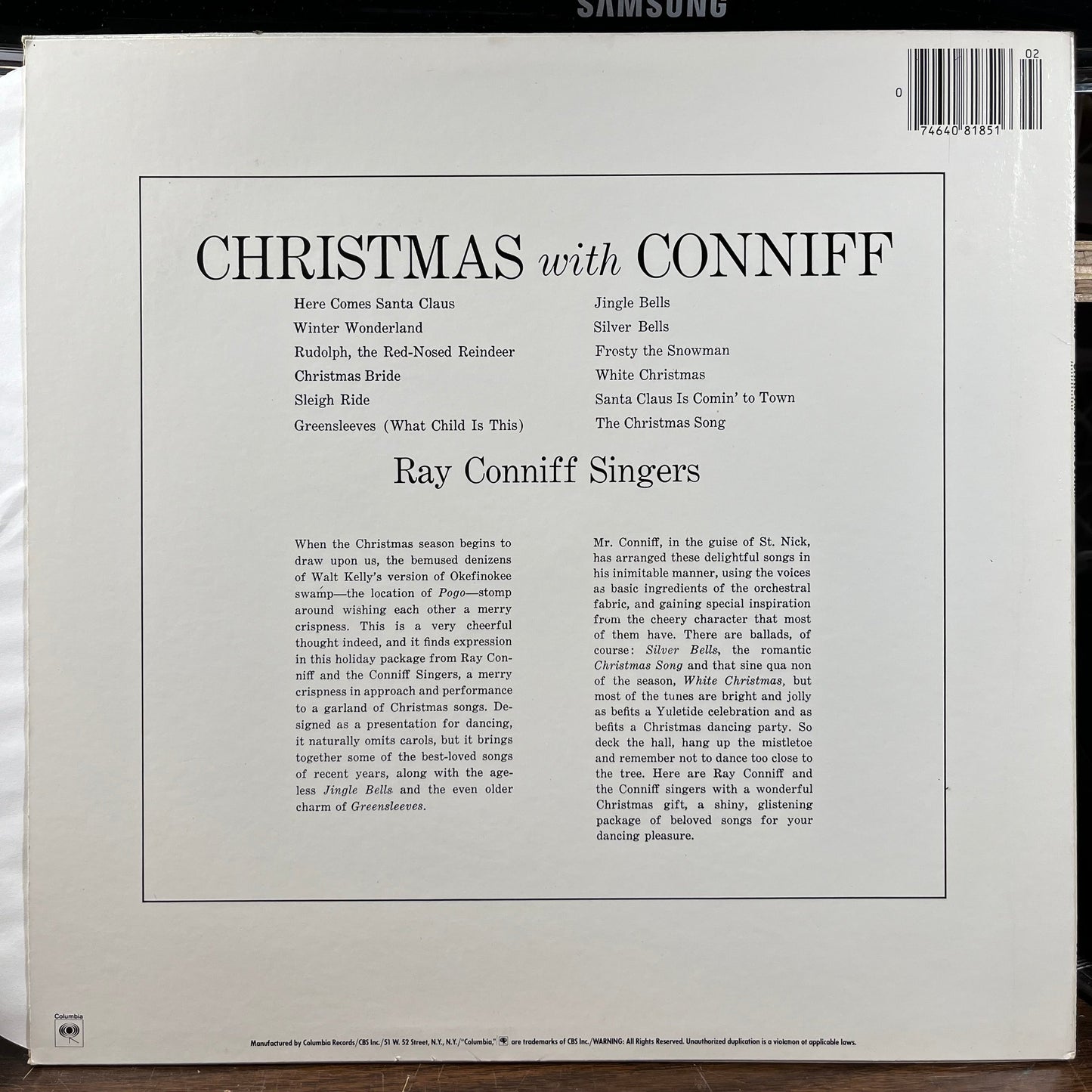 Ray Conniff And The Singers - Christmas With Conniff (LP) | Near Mint (NM) Near Mint (NM)-